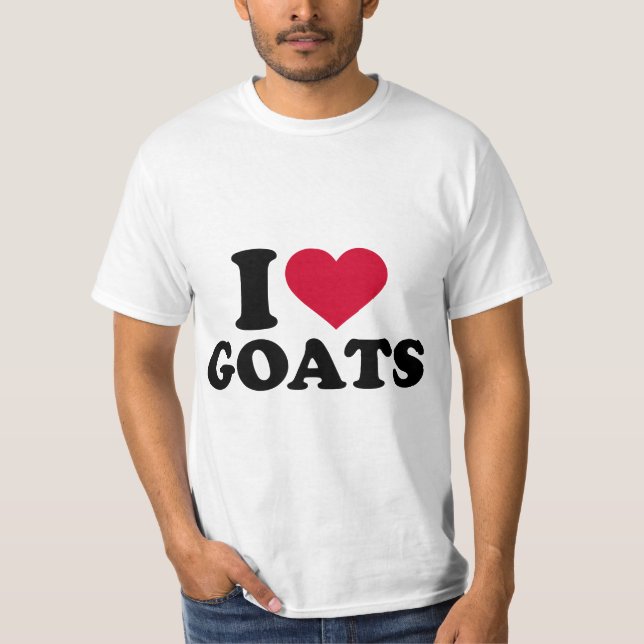 T-shirt I love goats  (Devant)