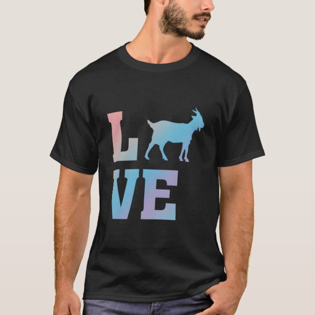 T-shirt I Love Goats Goat Animal (Devant)