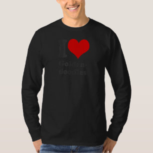 T-shirt I Love Goldendoodles Retro Vintage Athlétisme