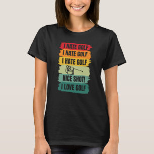 T-shirt I Love Golf Joueur Golfeur Coach Sports Gra