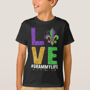 T-shirt I Love Grammy Life Mardi Gras Grammylife Fleur De