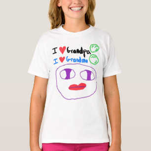 T-shirt I Love Grand-mère et grand-père Kids