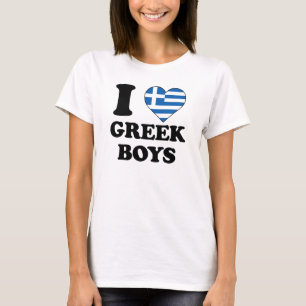 T-shirt I love Greek Boys