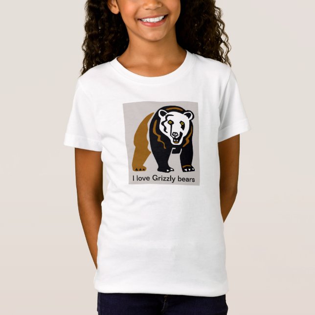 T-Shirt I love GRIZZLY BEARS - Amoureux des animaux - Faun (Devant)