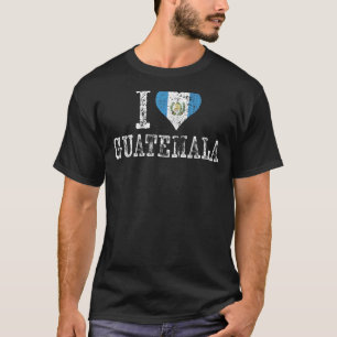 T-shirt I Love Guatemala Drapeau racines guatémaltèques Cu