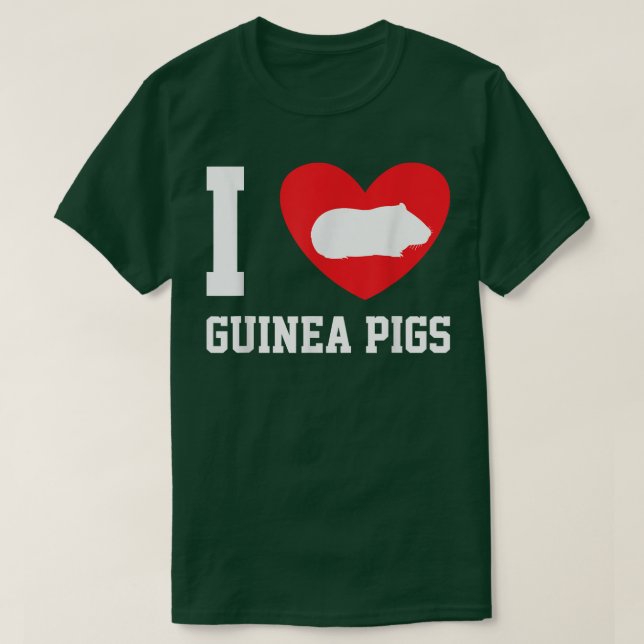 T-shirt I Love Guinea Pigs Heart Guinea Pig Pet Lover T-Sh (Design devant)