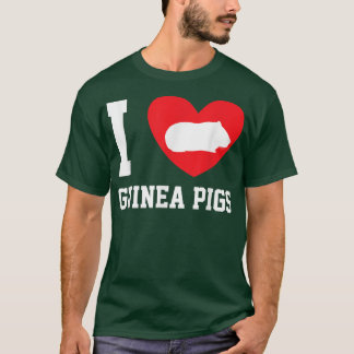 T-shirt I Love Guinea Pigs Heart Guinea Pig Pet Lover T-Sh