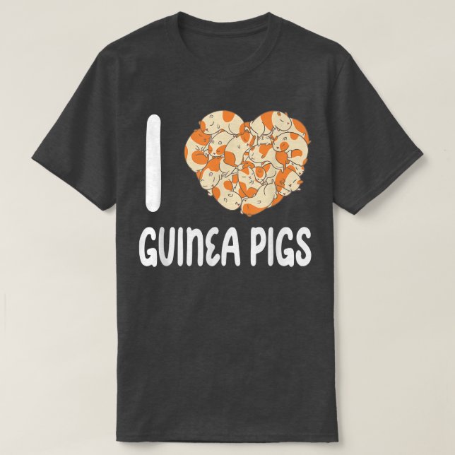 T-shirt I Love Guinée Chiens Animaux de compagnie Guinée C (Design devant)