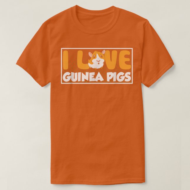 T-shirt I Love Guinée Cochons Guinée Cochon Oreille Animau (Design devant)