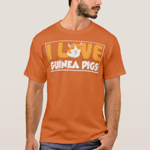 T-shirt I Love Guinée Cochons Guinée Cochon Oreille Animau