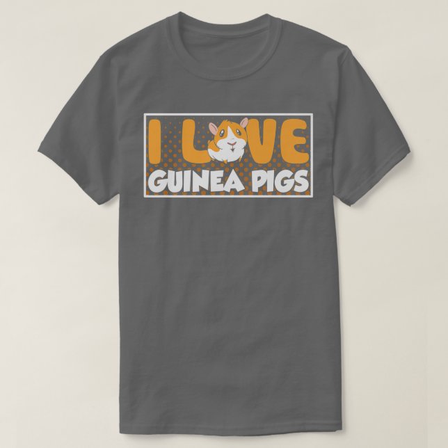T-shirt I Love Guinée Cochons Guinée Cochon Oreille Animau (Design devant)