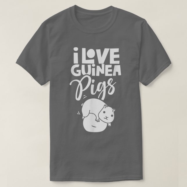 T-shirt I Love Guinée Pigs Animal Cute (Design devant)