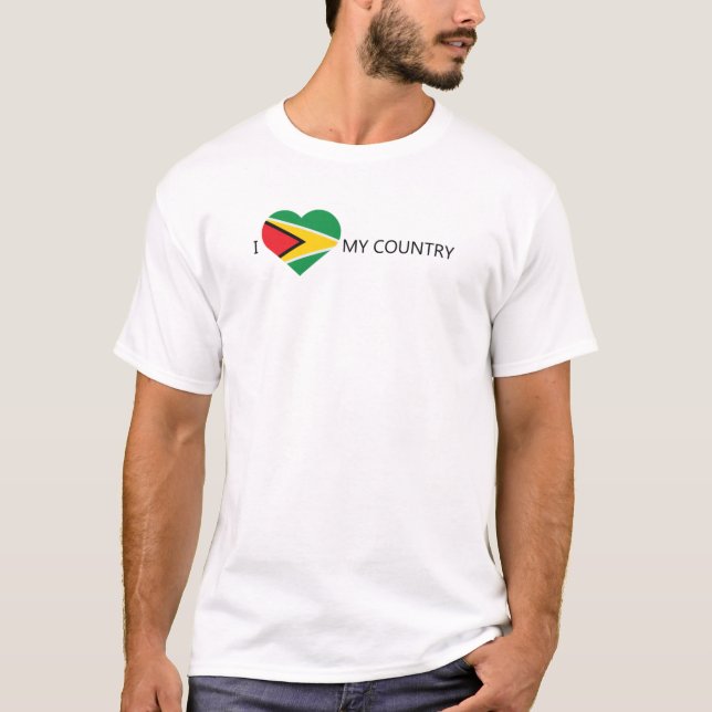 T-shirt I Love Guyana (Devant)