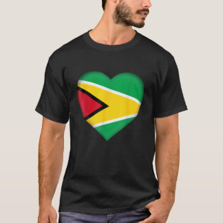 T-shirt I Love Guyana Guyanese Flag
