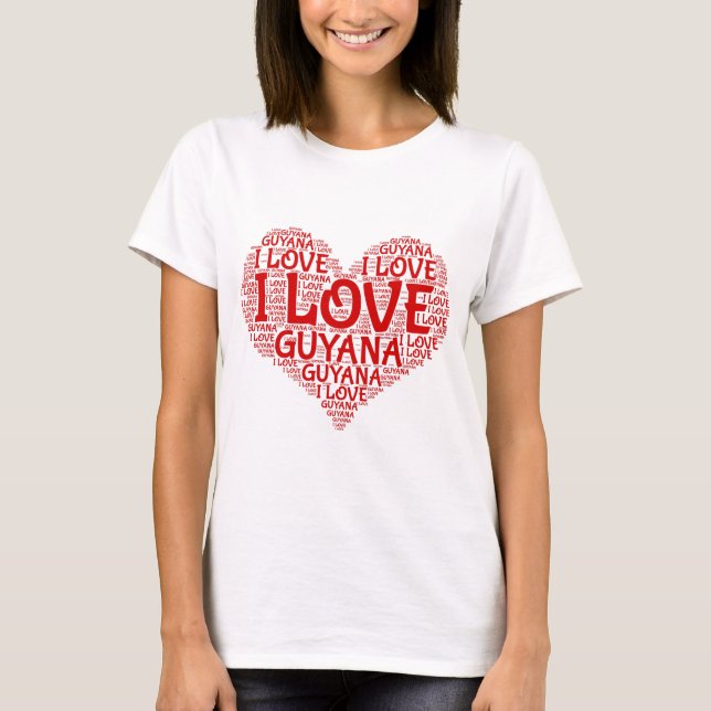 T-shirt I Love Guyana Souvenir (Devant)