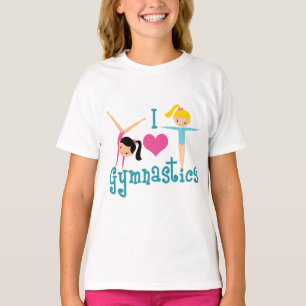 T-shirt I Love Gymnastique mignonne Gymnaste Kids