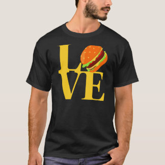 T-shirt I Love Hamburgers Meilleur Tasty Cheeseburger Slid