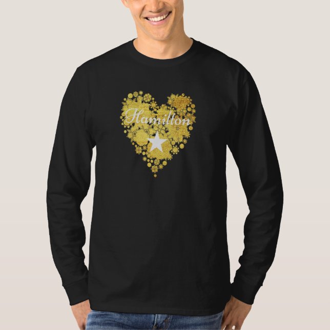 T-shirt I Love Hamilton Heart For Teenage Girl Youth Women (Devant)