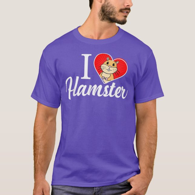 T-shirt I Love Hamster D001-0094A (Devant)