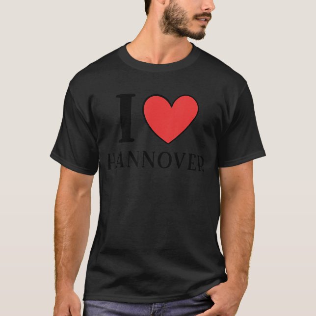 T-shirt I Love Hanovre Allemagne Ville (Devant)