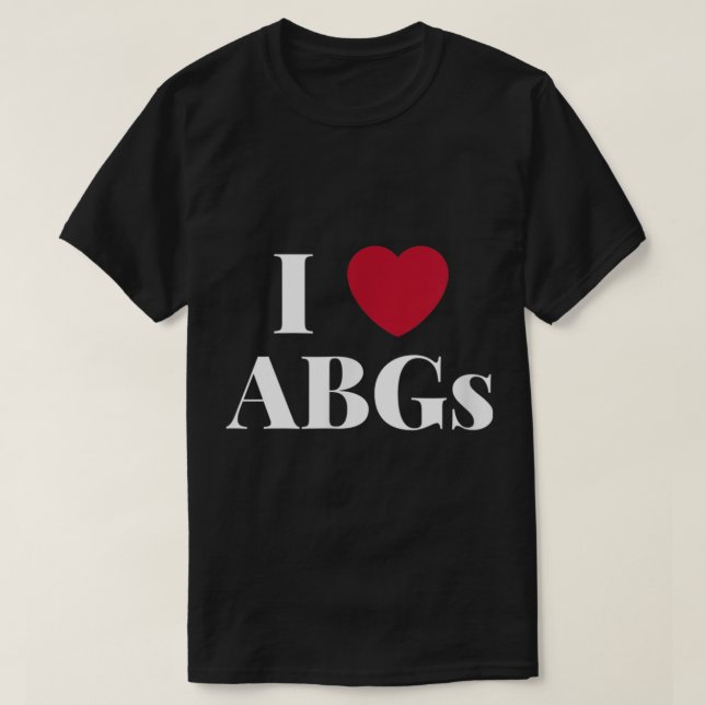 T-shirt I Love Heart ABGs Cadeau Valentines Day ABG pour l (Design devant)
