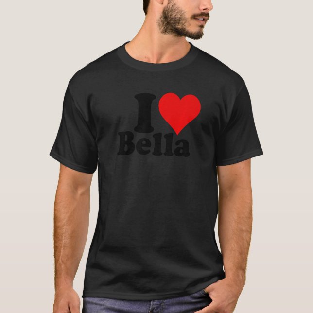 T-SHIRT I LOVE HEART BELLA (Devant)