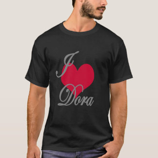 T-shirt I Love Heart Dora Dark