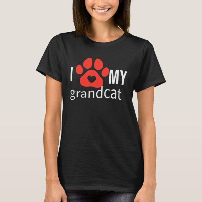 T-shirt I love Heart Grandcat (Devant)