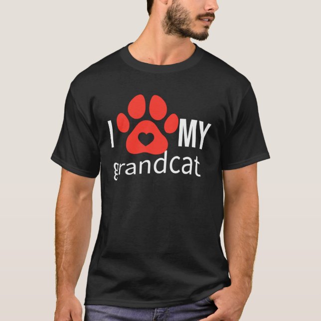 T-shirt I love Heart Grandcat (Devant)