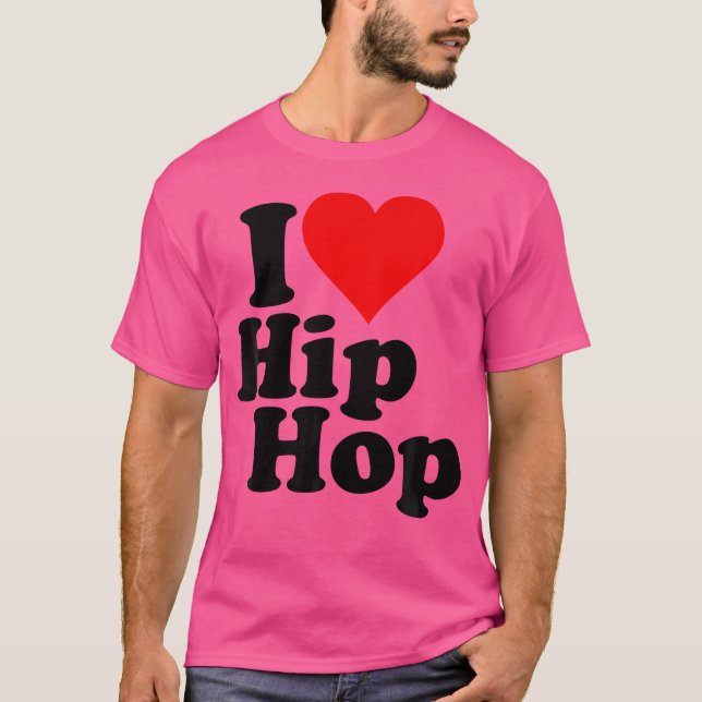 T-shirt I Love Heart Hip hop Rap (Devant)