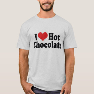 T-shirt I Love Heart Hot Chocolate - Amateurs de cacao cha