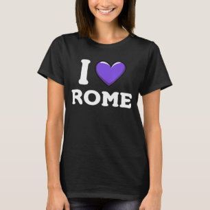 T-shirt I Love Heart Rome Italie
