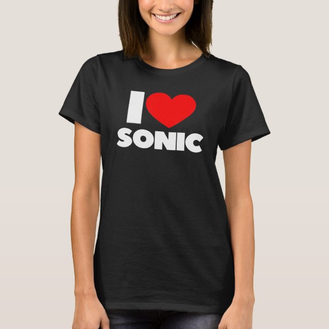 T-shirt I Love Heart Sonic (Devant)