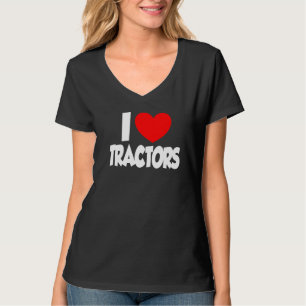 T-shirt I Love Heart Tracteurs Farm Boys Hommes Femmes