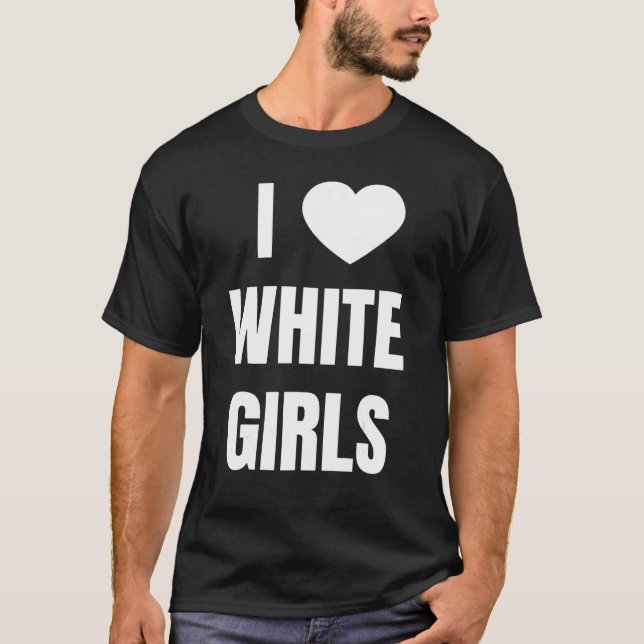 T-shirt I Love Heart White Girls Relation (Devant)