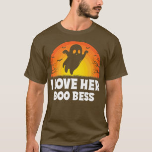 T-shirt I Love Her Boo Bees Couples Halloween Adult Costum