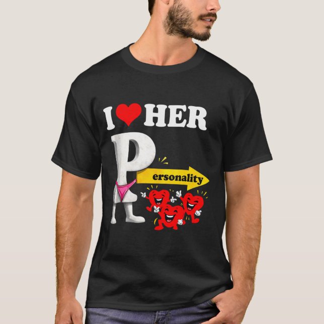 T-shirt I Love Her Ity Funny Valentine's Day Couple Matchi (Devant)