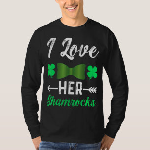 T-shirt I Love Her Shamrock St Patrick's Day Couples 1