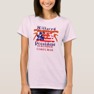 T-shirt I Love Hillary Président nous sommes plus forts en