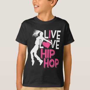 T-shirt I Love Hip hop Dance - Coeur Rose et Hip hop Danc