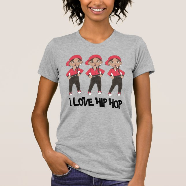 T-shirt I Love Hip hop Jazz Dance Enseignant Considérant C (Devant)