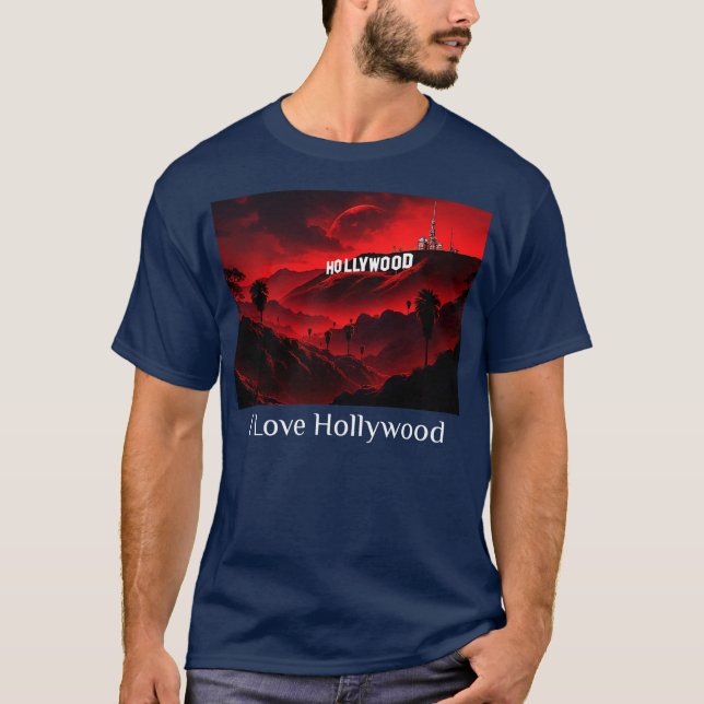 T-shirt I Love Hollywood (Devant)