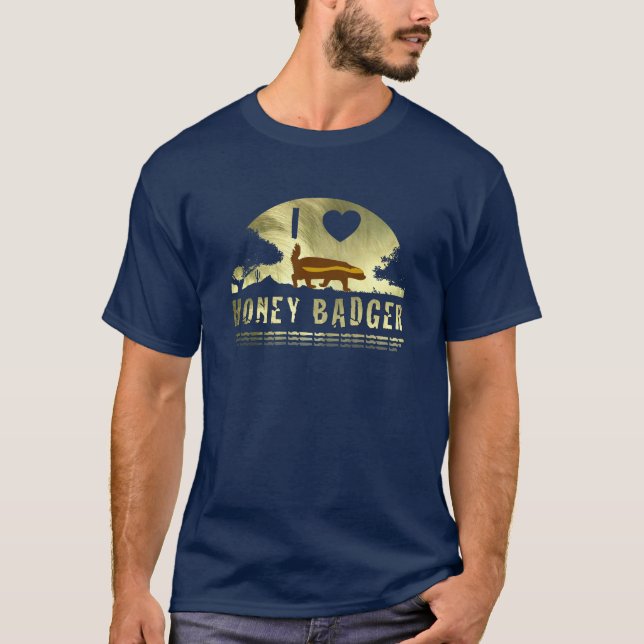 T-shirt I Love Honey Badger (Devant)