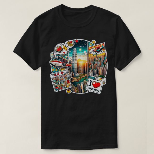 T-shirt I Love Hong Kong 17 (Design devant)