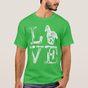 T-shirt I Love Horses  Horse Riding Racing Gifts for Horse