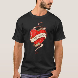 T-shirt I Love Hot Moms Vintage I Heart Hot Moms