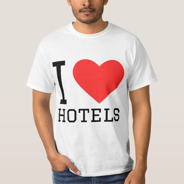 T-shirt I love hotels  (Devant)
