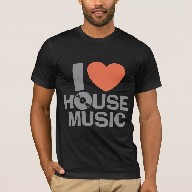 T-shirt I Love House Music (Devant)