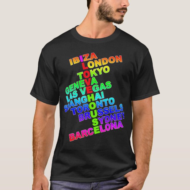 T-shirt I Love House Worldwide (Devant)