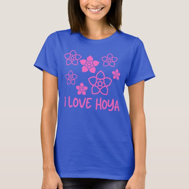 T-shirt I Love Hoya Plante Collector Pink Floral Hoya Love (Devant)